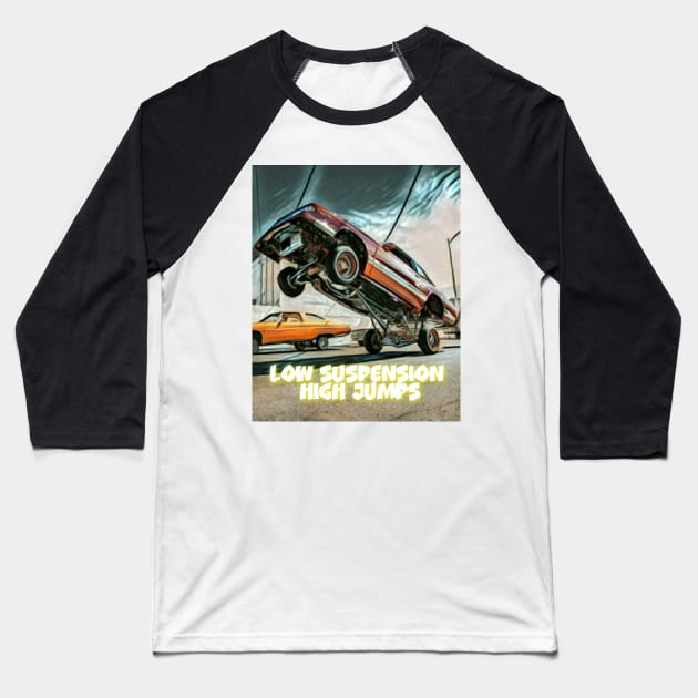Lowrider. Low suspension –high jumps Baseball T-Shirt by d1a2n3i4l5